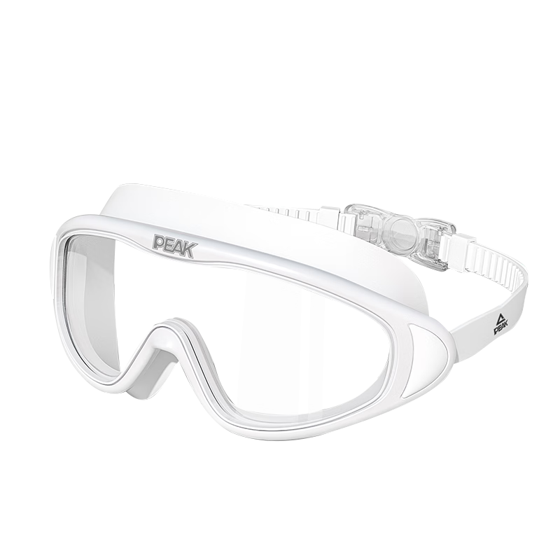 PEAK Adult Swimming Goggles for Men And Women, High-Definition Anti-Fog Large Frame Integrated Professional Diving Swim Glasses, Myopia 350 Degrees White
