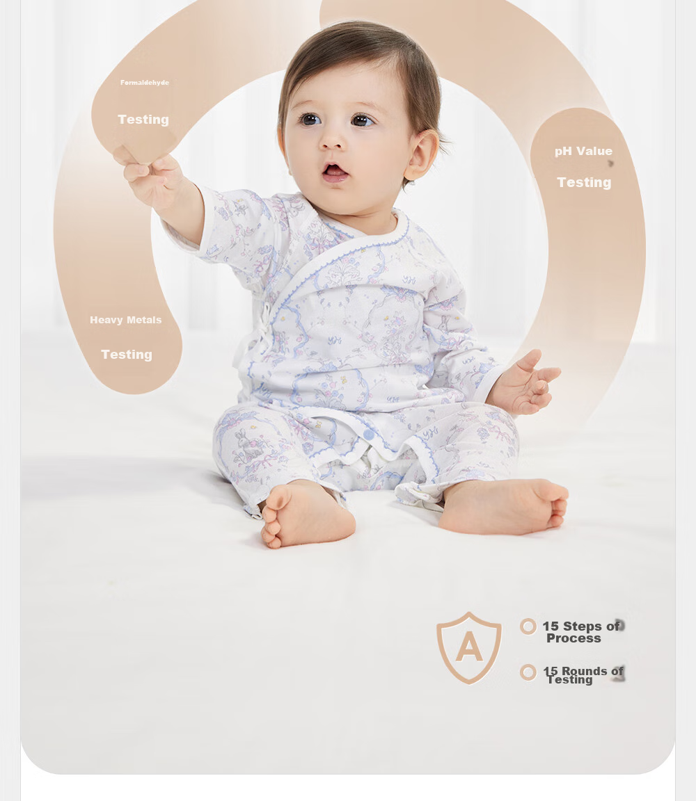 YEEHOO Baby Clothes All-Season Onesie for Boys And Girls, Long-Sleeve Romper, 7A Antibacterial Newborn Clothing 18