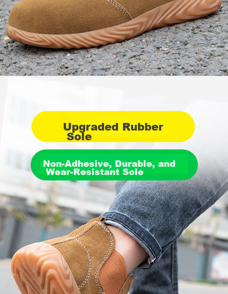 JUNBU Welding Safety Shoes for Men with Steel Toe Cap, Anti-Smashing, Puncture-Resistant, Lightweight, Anti-Scalding Construction Site Safety Work Shoes 1061L Size 37 2