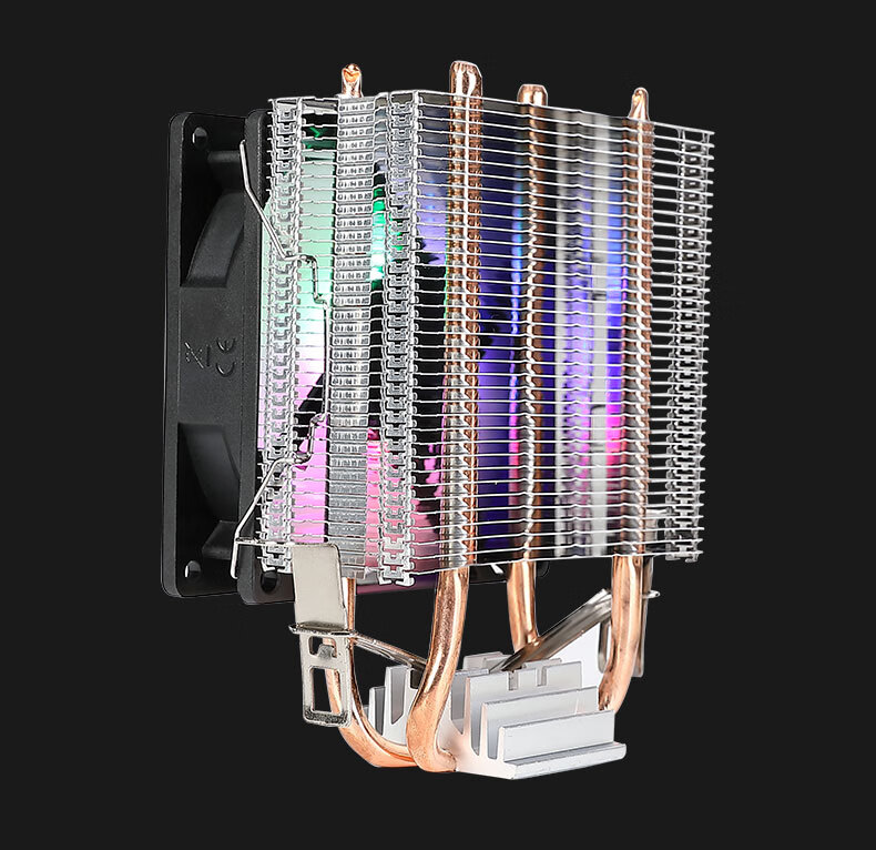 JPLAYER Ziyi Collaboration Edition 4 Copper Tube CPU Cooler, Black ARGB Lighting Synchronization, Intelligent Temperature Control (Supports All Platforms, Includes Thermal Paste, 170W Power Dissipation) JPS-509 10