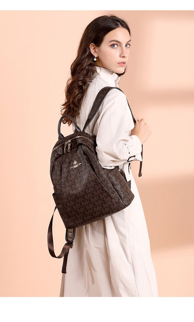 LMK Backpack for Women, Large Capacity Ladies' Bag, Fashionable Versatile Lightweight Travel Commuter Backpack, Gift for Girlfriend 11