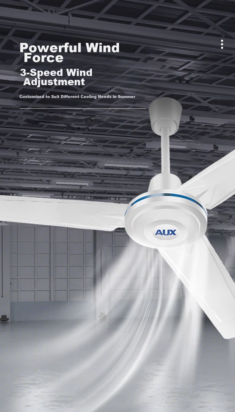 AUX Ceiling Fan / Electric Fan / 1400mm Ceiling Fan / Flush Mount Fan / AC Fixed Frequency Ceiling Fan / High Air Volume Fan / 360-Degree Rotating Fan FD-140R 7