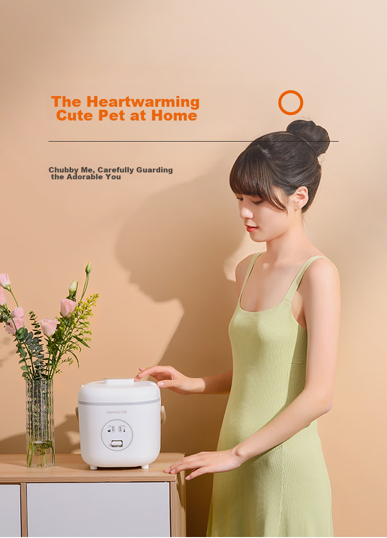 Joyoung [0 Coating] Rice Cooker, 1.6L Capacity for 1-2 People, Non-Coated, 5A Certified, Three-Stage Micro-Pressure Braising Technology, 316 Stainless Steel Inner Pot, 16N8 3