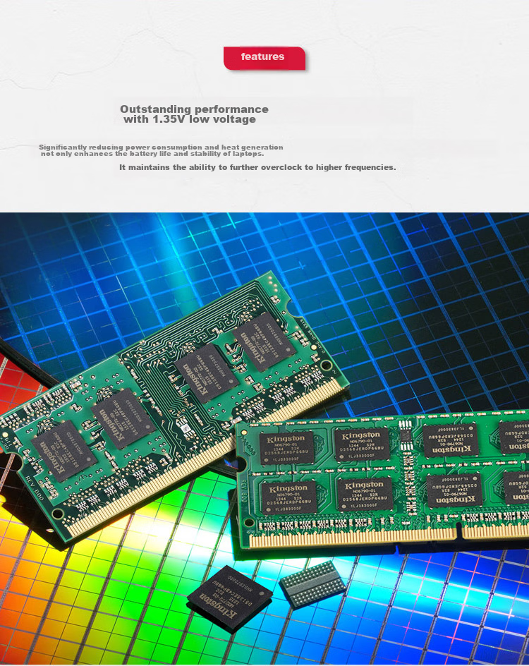 Kingston 8GB DDR3 1600 Laptop Memory Module, Low Voltage Versio 4