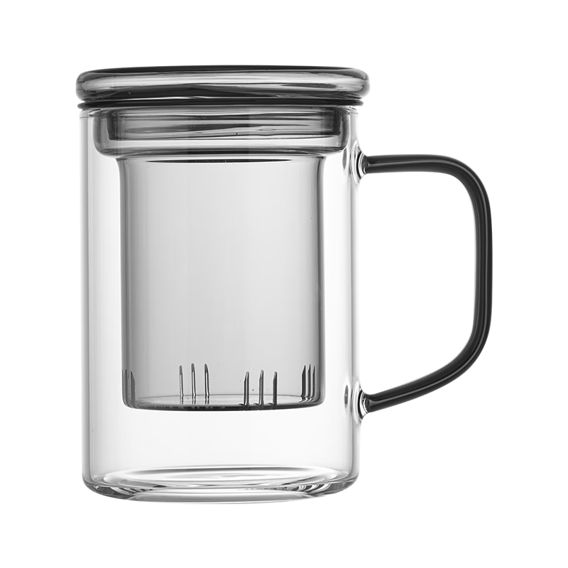 Fuguang Tea Infuser Glass Cup, Office Drinking Tea Mug, High-End Flower Tea Cup for Me