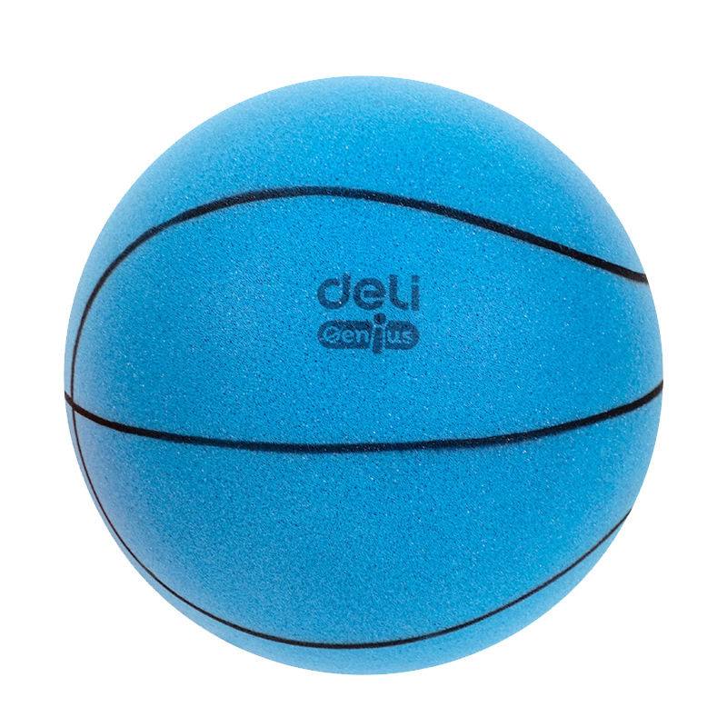 Deli Silent Basketball, Size 5 Children's Indoor Noiseless Elastic Toy Ball, Children's Entertainment Player Basketball, Blue