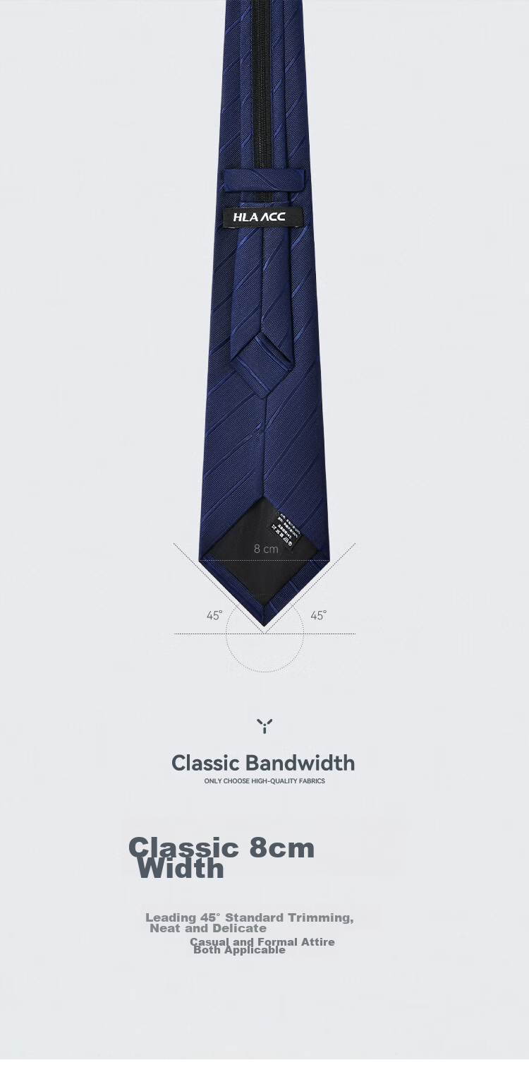 HLA Pre-Tied Necktie, High-End Business Wedding Groom Groomsman Zipper Formal Suit Gift Box, Mid-Autumn Festival Gift 8