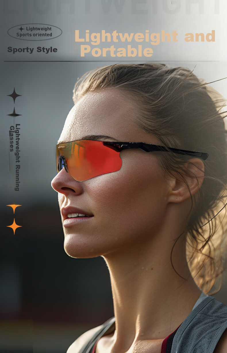 VOZAPOW Professional Marathon Running Glasses Frame, Photochromic Day And Night Dual-Use Trail Running Sports Cycling Goggles for Me 1
