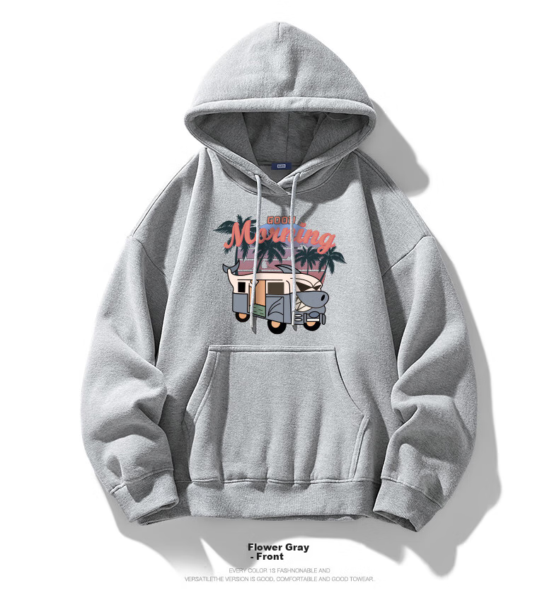 Mianzhi National Trend Brand Men's Hoodie, American-Style Loose-Fitting Trendy Base Layer, Versatile Couple's Outfit 19