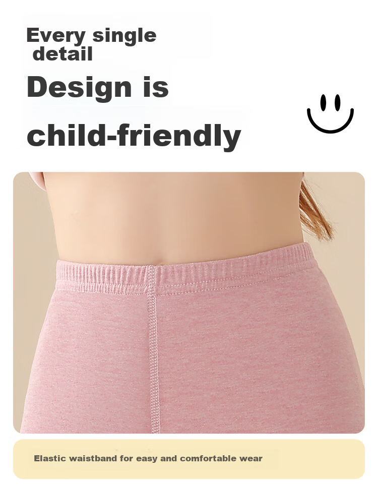 LangSha [Double-Sided Brushed] Children's Thermal Pants, Girls' Autumn Trousers, for Older Kids And Teens, Home Cotton-Padded Pants, School Uniform Essential 15