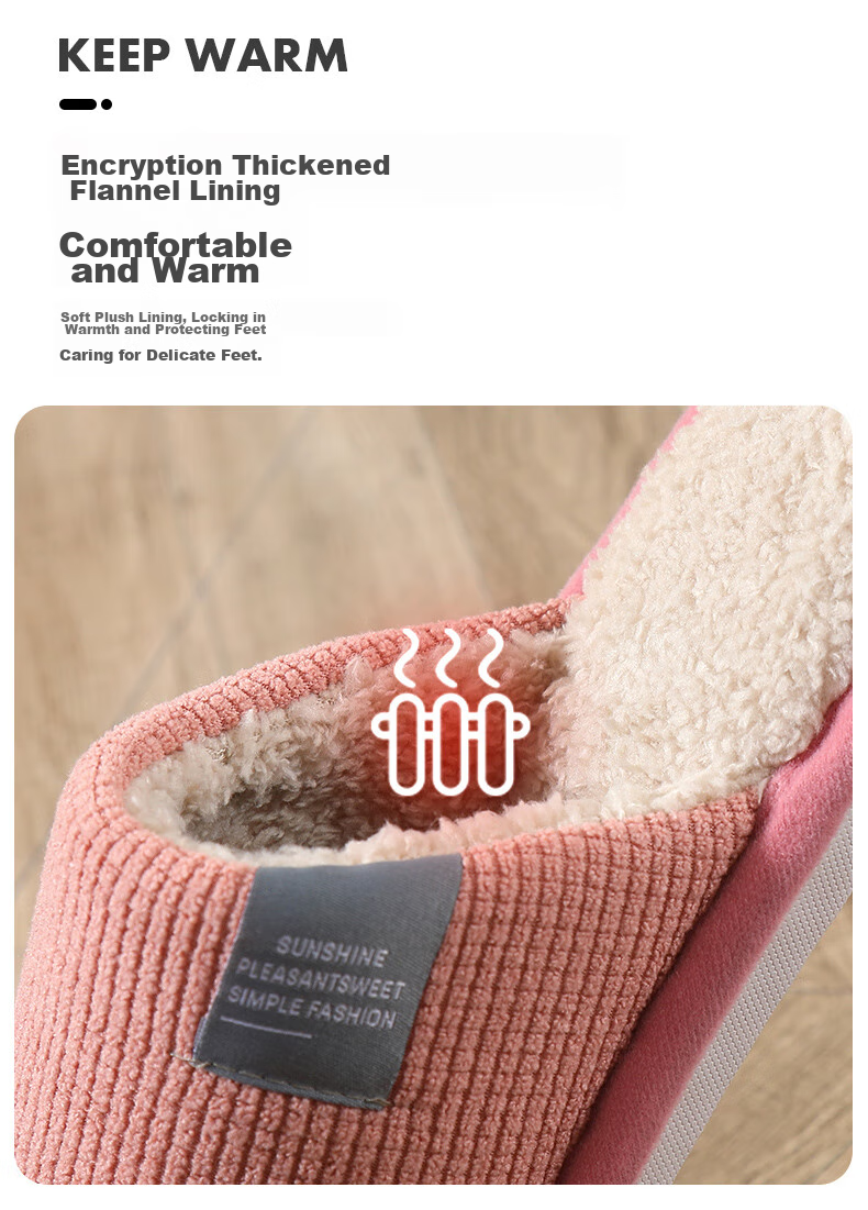 CARTELO Cotton Slippers for Women, Winter Indoor Floor Slippers, Warm Furry Postpartum Shoes for Women, 0625A 9