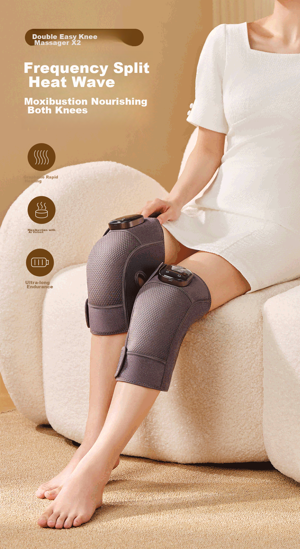 Breo [Mid-Autumn Festival Gift Top] Womb-Warming Hot Compress Waist Belt, Waist Massager, Heat Therapy Vibrating Heating Belt with Dual Air Chambers for Back Support, Mid-Autumn Festival Gift for Parents And Elders 2