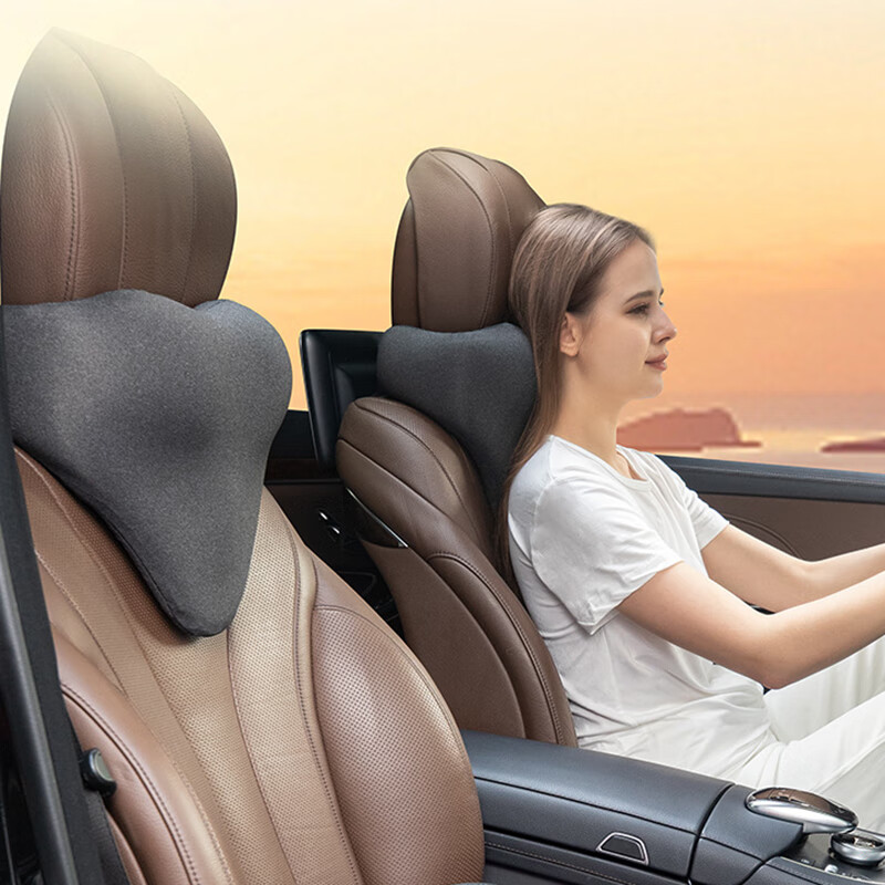 Dijialun Car Headrest, Car Neck Pillow And Lumbar Support, Memory Foam Neck Pillow for Car Seat, Cervical Spine Pillow for Car, Lumbar Support Pillow for Herniated Disc, Sleeping Correction Pillow, Single Piece