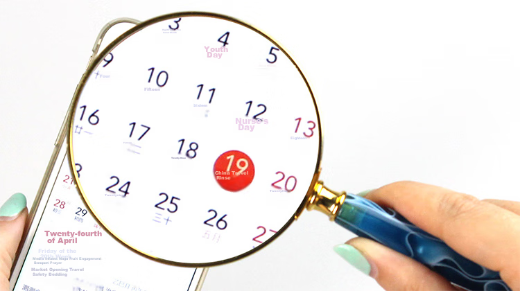 MIXOUT Handheld High-Definition Magnifying Glass for Reading Books And Newspapers, Appreciation of Art, Gold-Edged Blue-Striped Magnifier 11