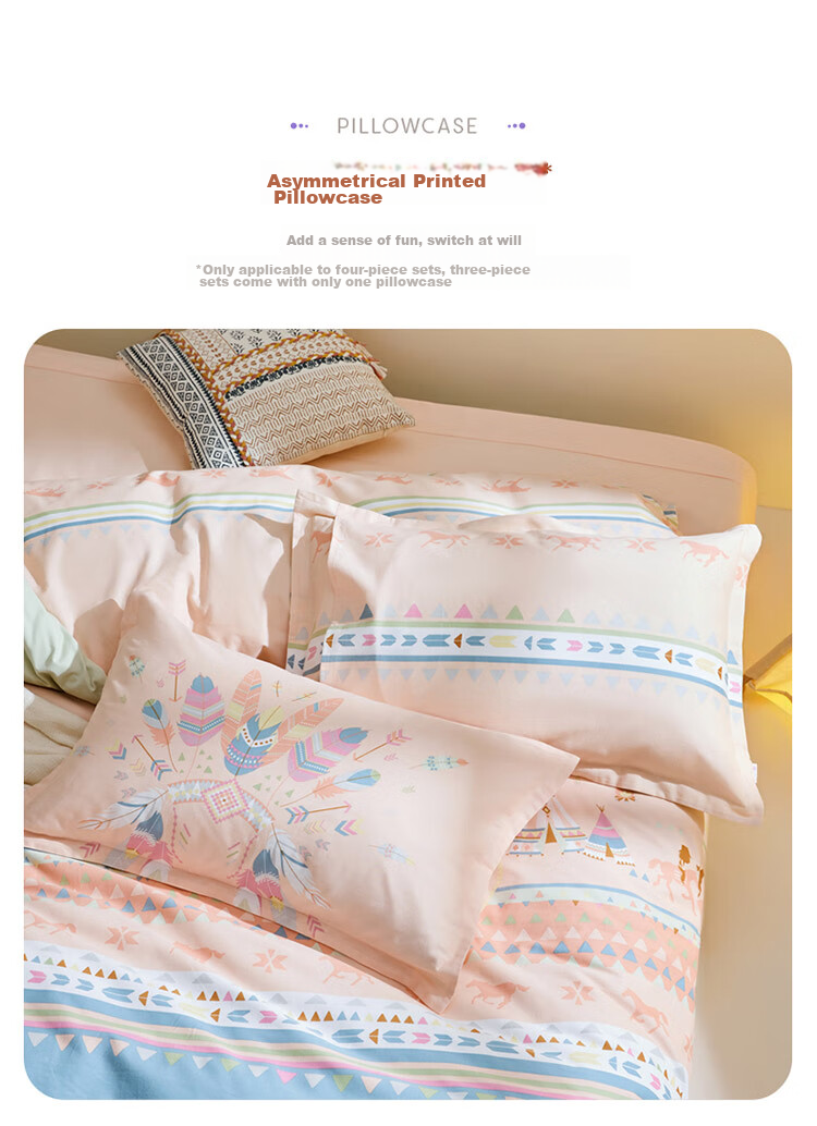 Luolaikids Three-Piece Set, Maternal And Infant Class A Pure Cotton Brushed Dormitory Single Bed Fitted Sheet, Duvet Cover, Pillowcase 13