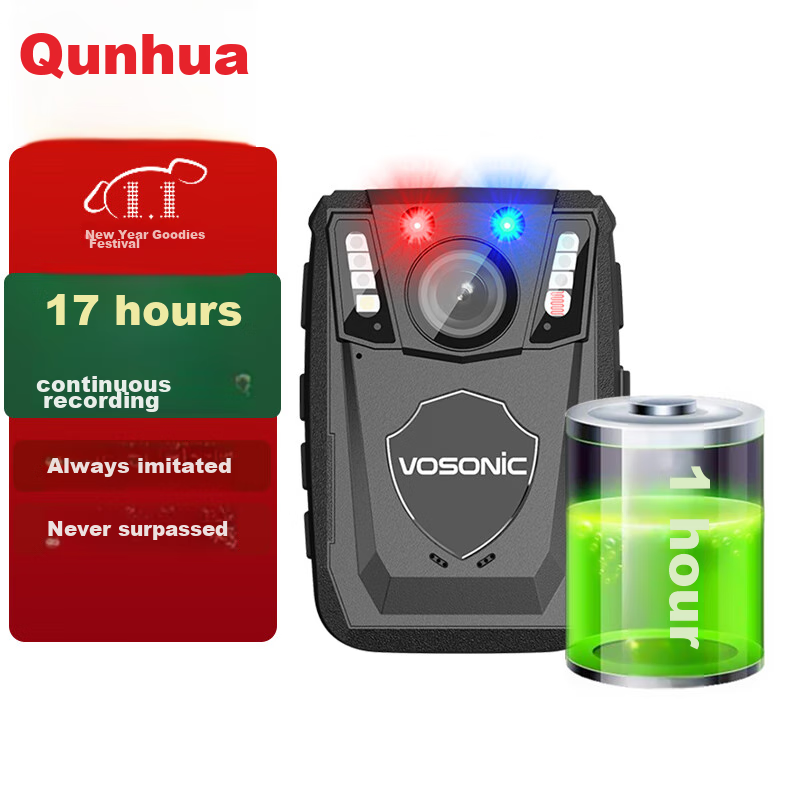 VOSONIC A1 64GB Law Enforcement Body Camera, High-Definition Camera, Portable Evidence Recording Device with Chest-Mounted Miniature Camera