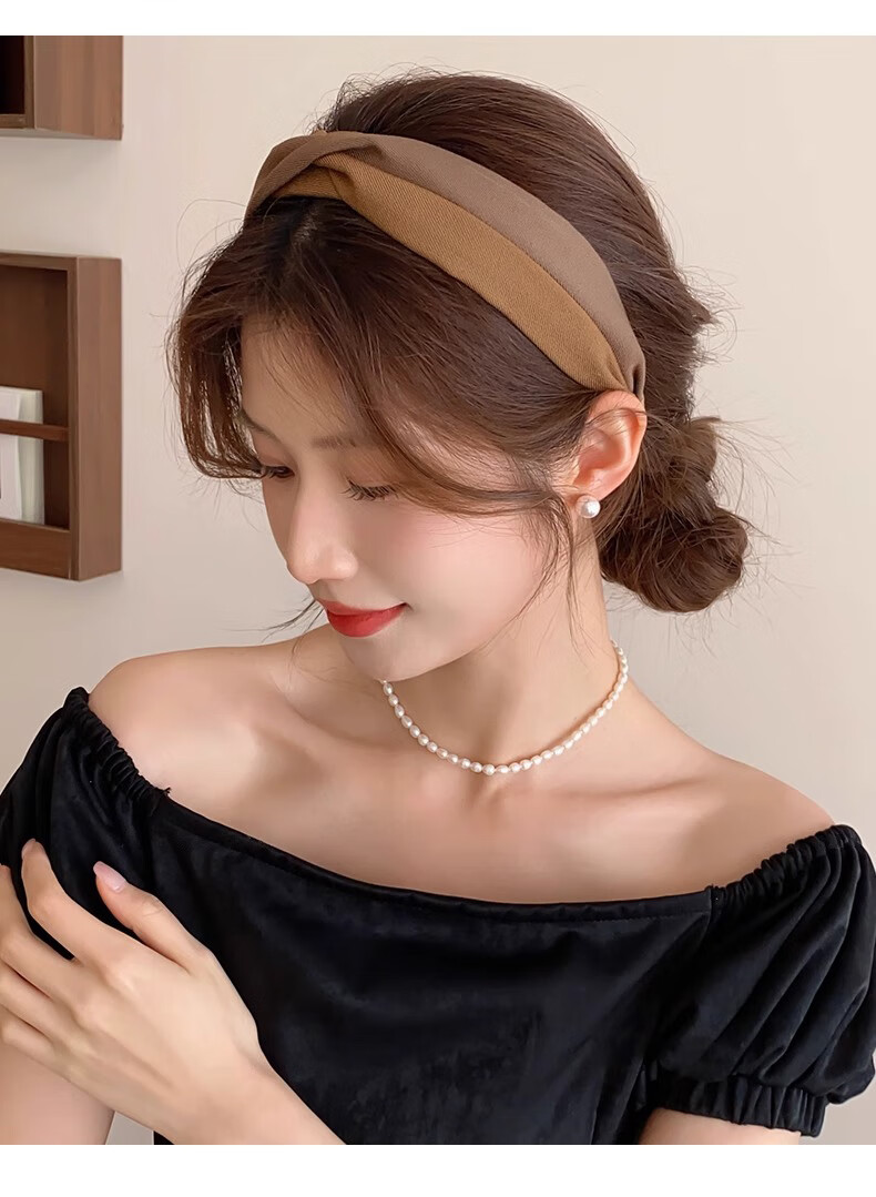 Xiangwan Headband, High Crown Hairpin for Women, Versatile Hairband for Going Out, Face-Washing Headband, Wide-Brimmed Hairpin, Hair Accessory, Gift for Wome 1