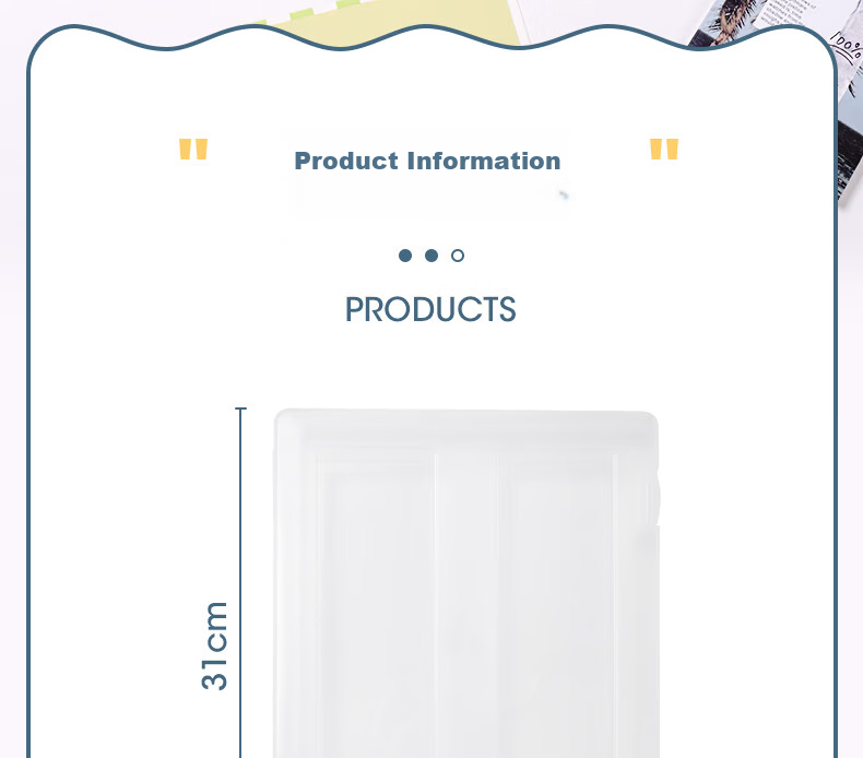 KW-Trio A4 Transparent Document Storage Box, Waterproof, for Certificates And Durable Files, Card Holder Organizer Box 3