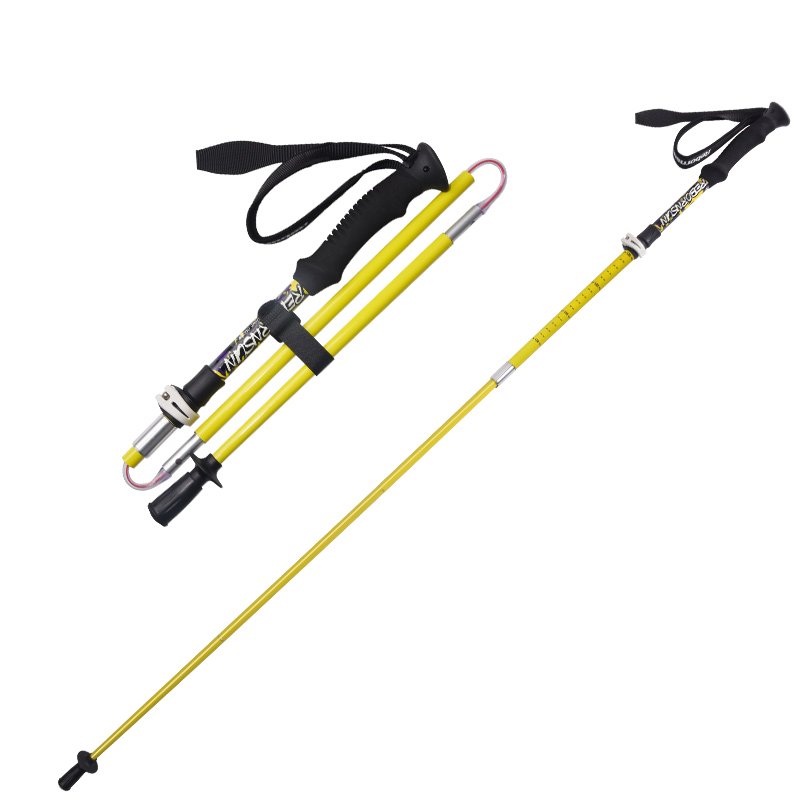 Lubinxun Carbon Fiber Folding Trekking Pole, Ultra-Light Five-Section Pole, Hiking Stick, Mountain Climbing Equipment, Lu Xiaoxi Short Versio