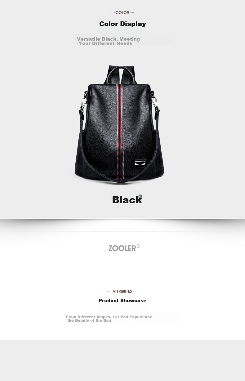 ZOOLER Women's Backpack, 2026 New Light Luxury Genuine Leather Backpack, Anti-Theft Soft Leather Travel Backpack for Women, Birthday Gift 14