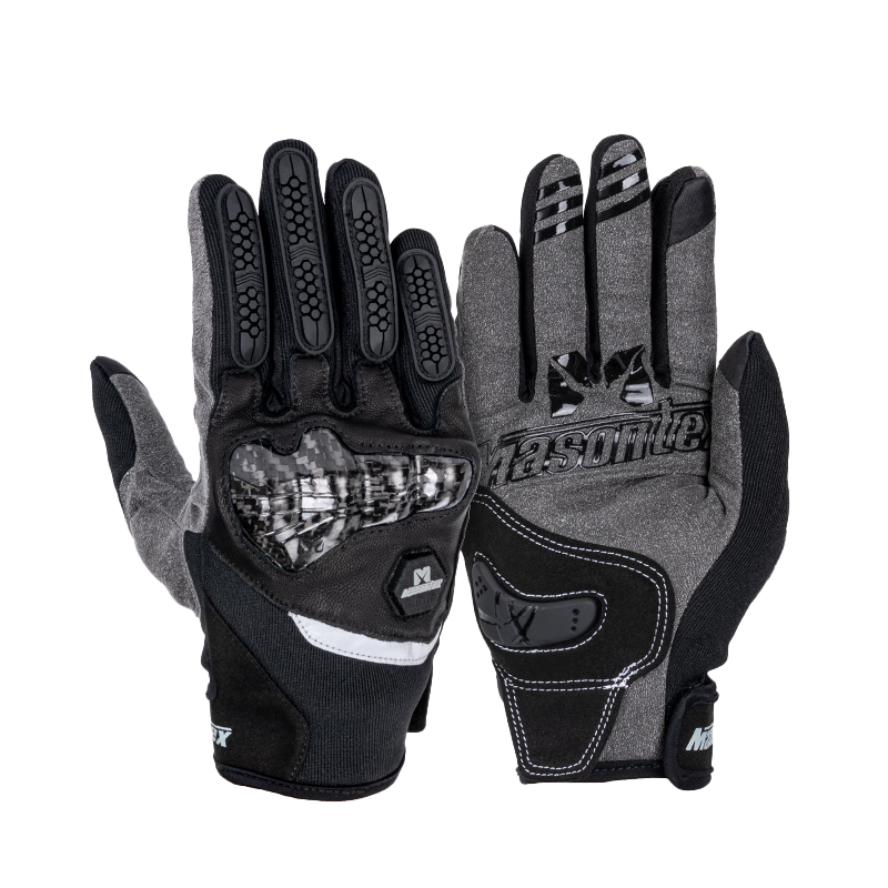 Mojue Motorcycle Riding Gloves Unisex Carbon Fiber Summer Anti-Slip Breathable Protective Gear XL