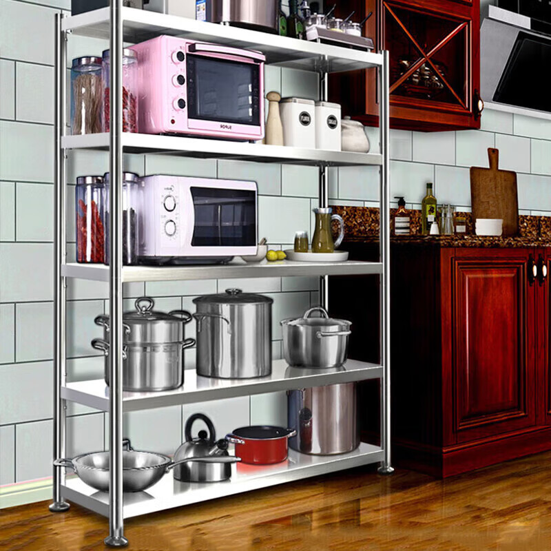 Yiman Kitchen Storage Rack, Thickened Stainless Steel, Microwave Oven And Oven Storage Shelf 13