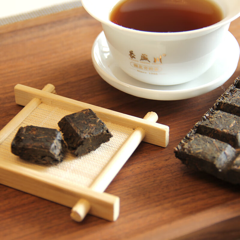 長盛川茶叶黑茶 巧克力型青砖茶280g 精选3年老料砖茶熬煮内蒙奶茶茶叶