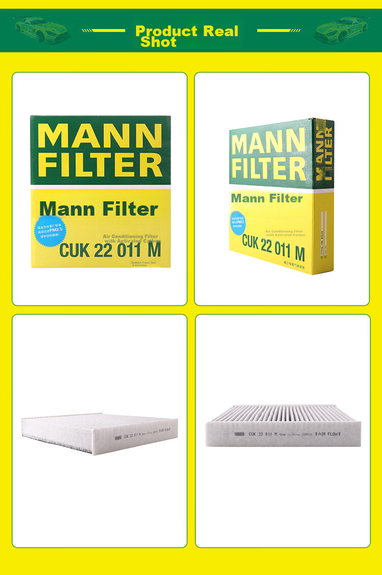 MANNFILTER Air Conditioning Filter Element CUK22011M/CUK22074 for Nissan Teana, Sylphy, Qashqai, X-Trail, Qashqai, And QX50 10