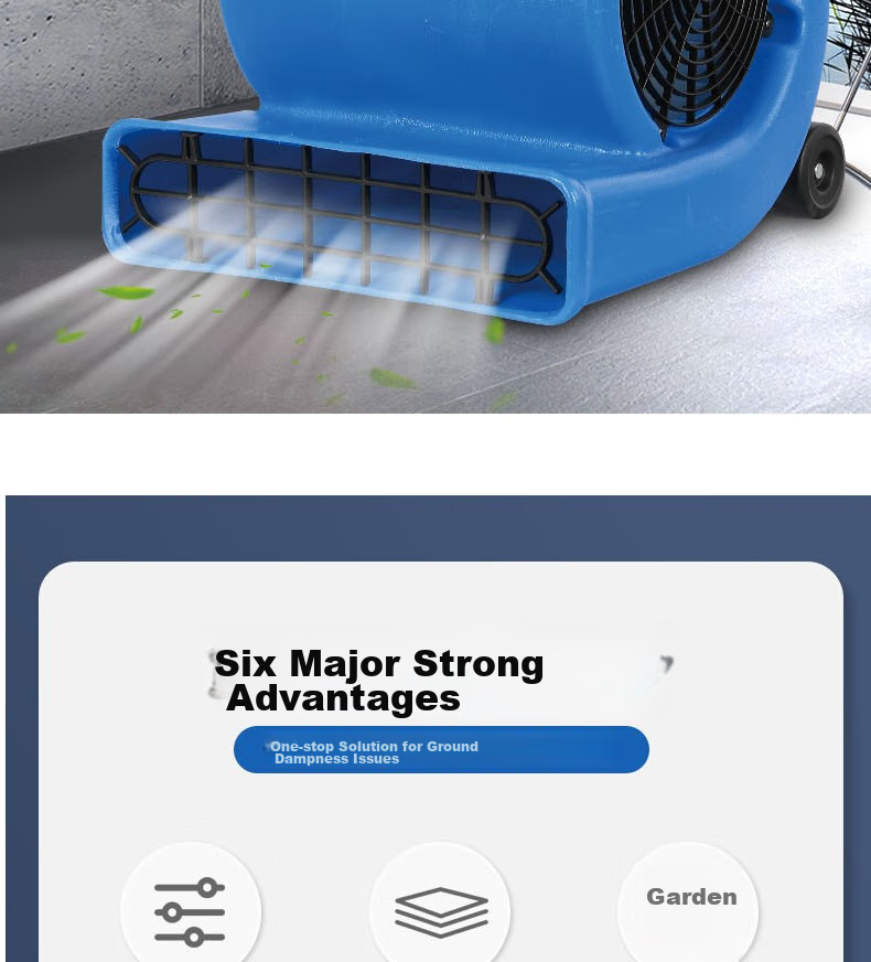 JIEBA BF535, Power 1000W, Wind Speed 25m/s, Floor Blower, Toilet Floor Dryer, Carpet Dryer, Blower (With Wheels + Handle) 2