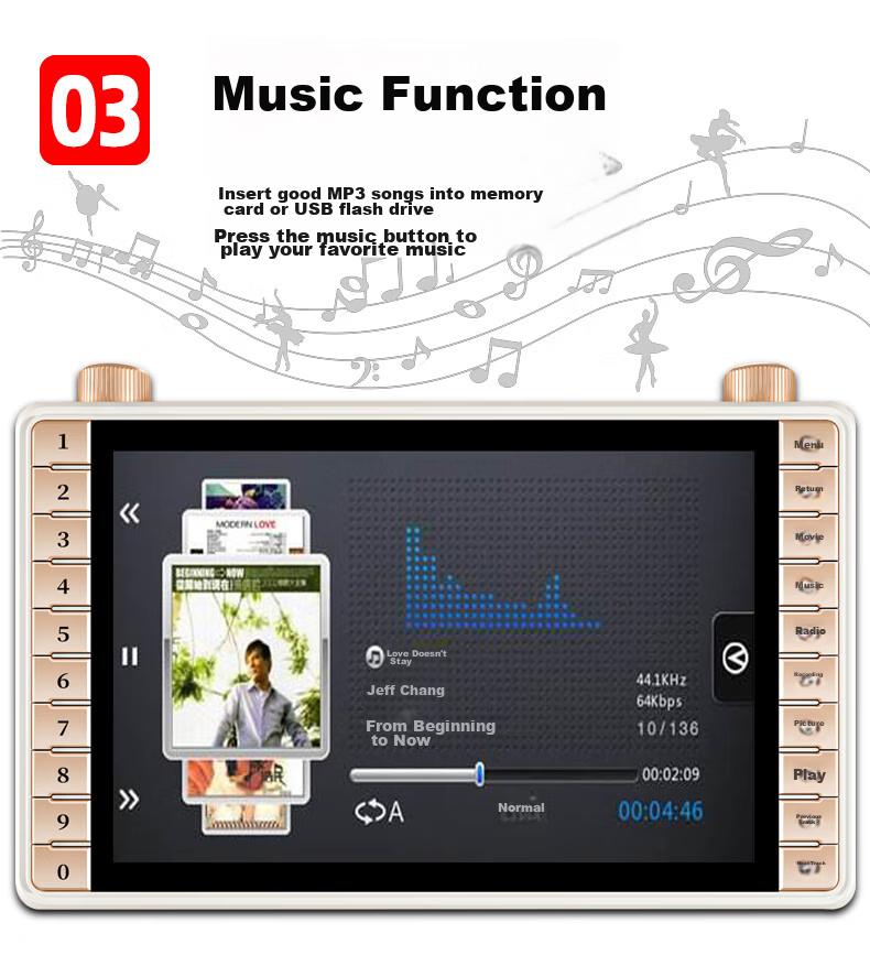 Huabao V15, Huabao Elderly Opera Machine, Senior Citizens' Entertainment Device, Square Dance Video Player, Portable Radio, Video Player, Mobile Mini TV 4