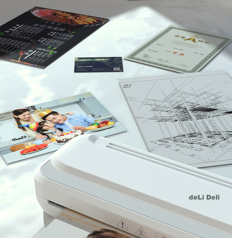 Deli Laminator A4, Photo Laminating Machine for Home And Office Use, Picture Laminating Machine, Film Covering Machine, Laminator with Laminating Pouches, 2132 10
