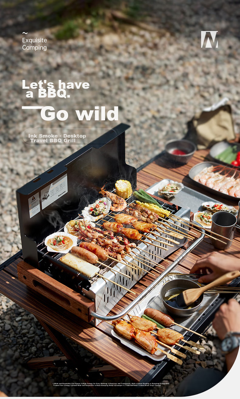 Naturehike Portable Charcoal Grill for Outdoor Camping, Travel And Picnics, Black 4