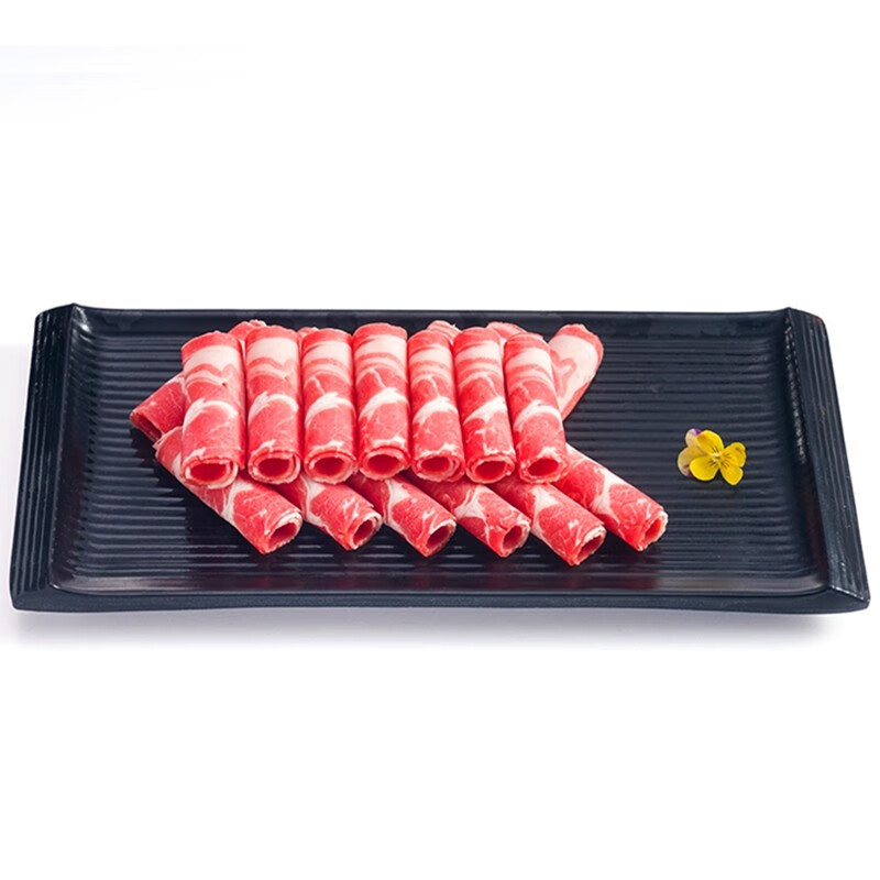 东来顺 内蒙古羔羊原切肋排羊肉片400g 火锅羊肉卷 清真中华老字号