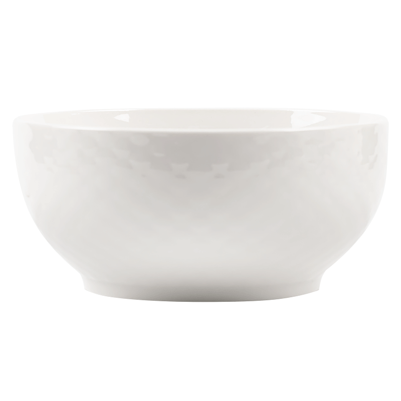 JD Original Large Capacity Soup Bowl, Boiled Bowl, Ceramic Bowl for Home Use, Large Noodle Bowl, Salad Bowl, Cream Waffle Bowl, 8-Inch Bowl*2