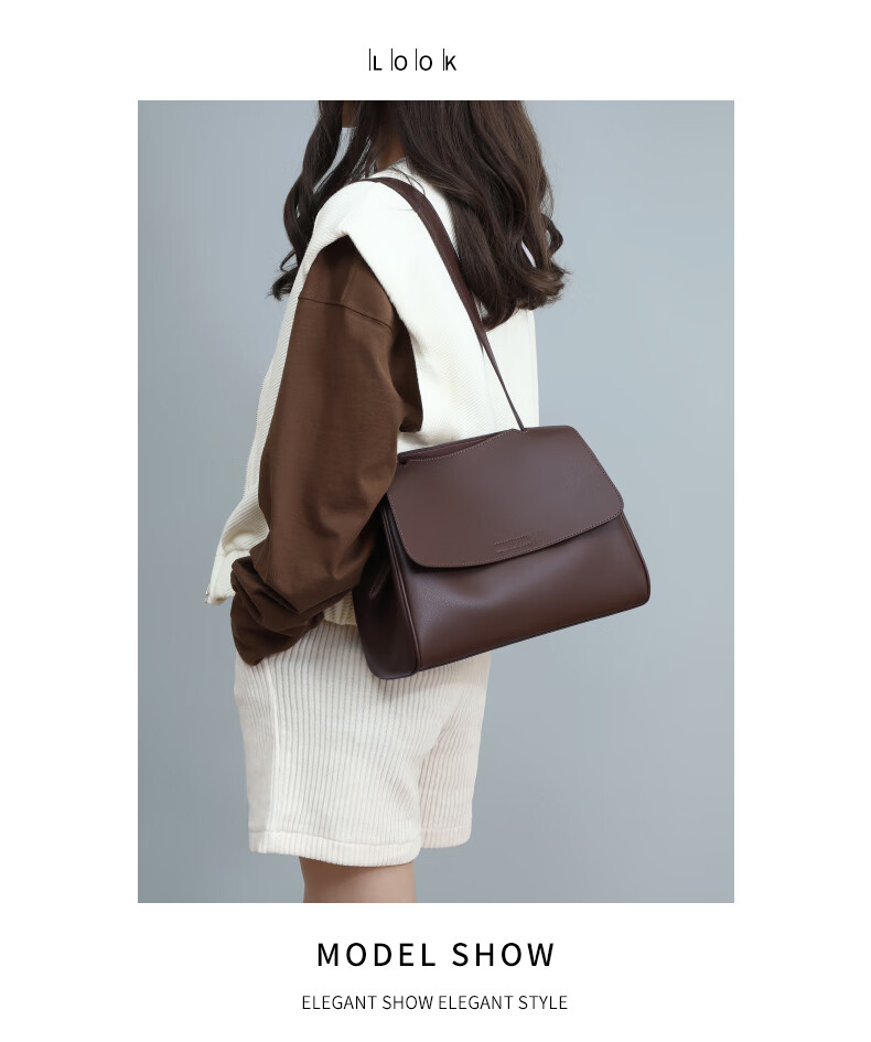 Viney Leather Handbag, Large Capacity Tote Bag for Women, Underarm Crossbody Shoulder Bag, Practical Birthday And Mother's Day Gift for Mom 1