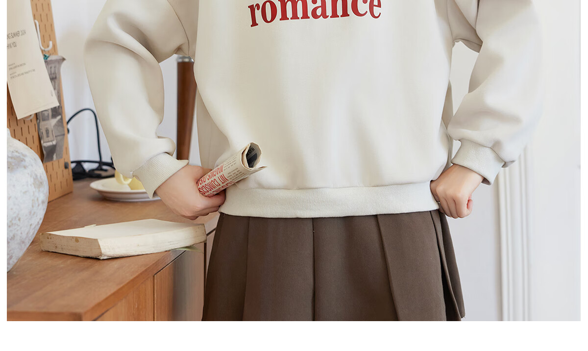 Halo Queen Women's Sweatshirt, Spring And Autumn American-Style POLO Collar, Trendy Letter Print, Loose Casual Pullover, New Product H143W1034 35