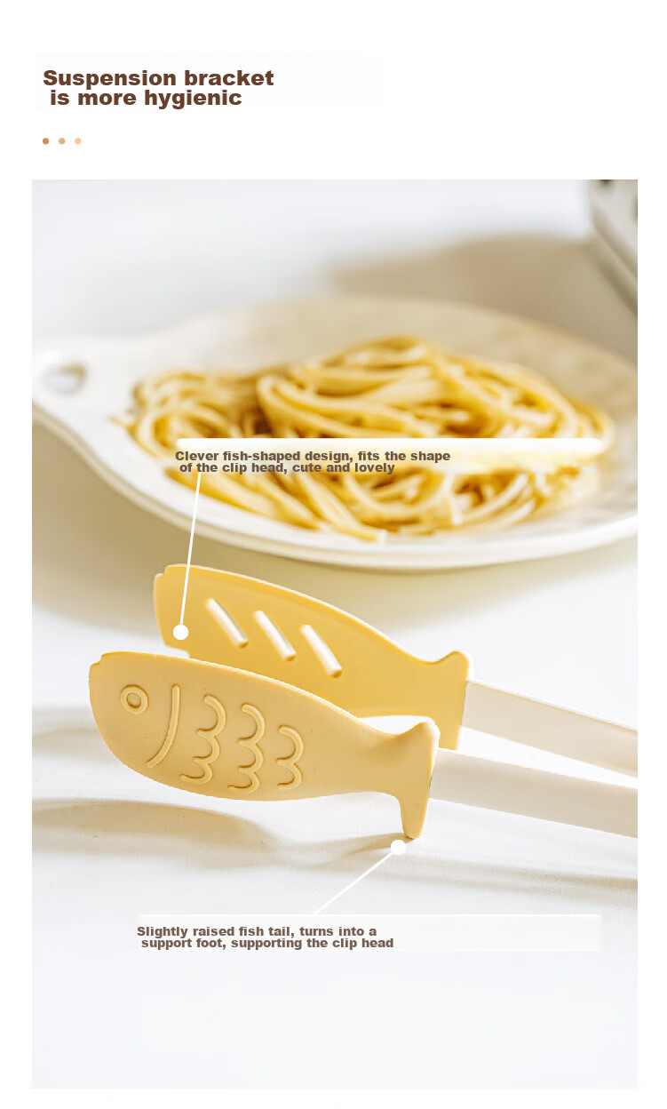 Shuke Fish Tongs, Kitchen Barbecue Tongs, Multifunctional Food Tongs, Heat-Resistant Silicone Barbecue Steak Tongs 10