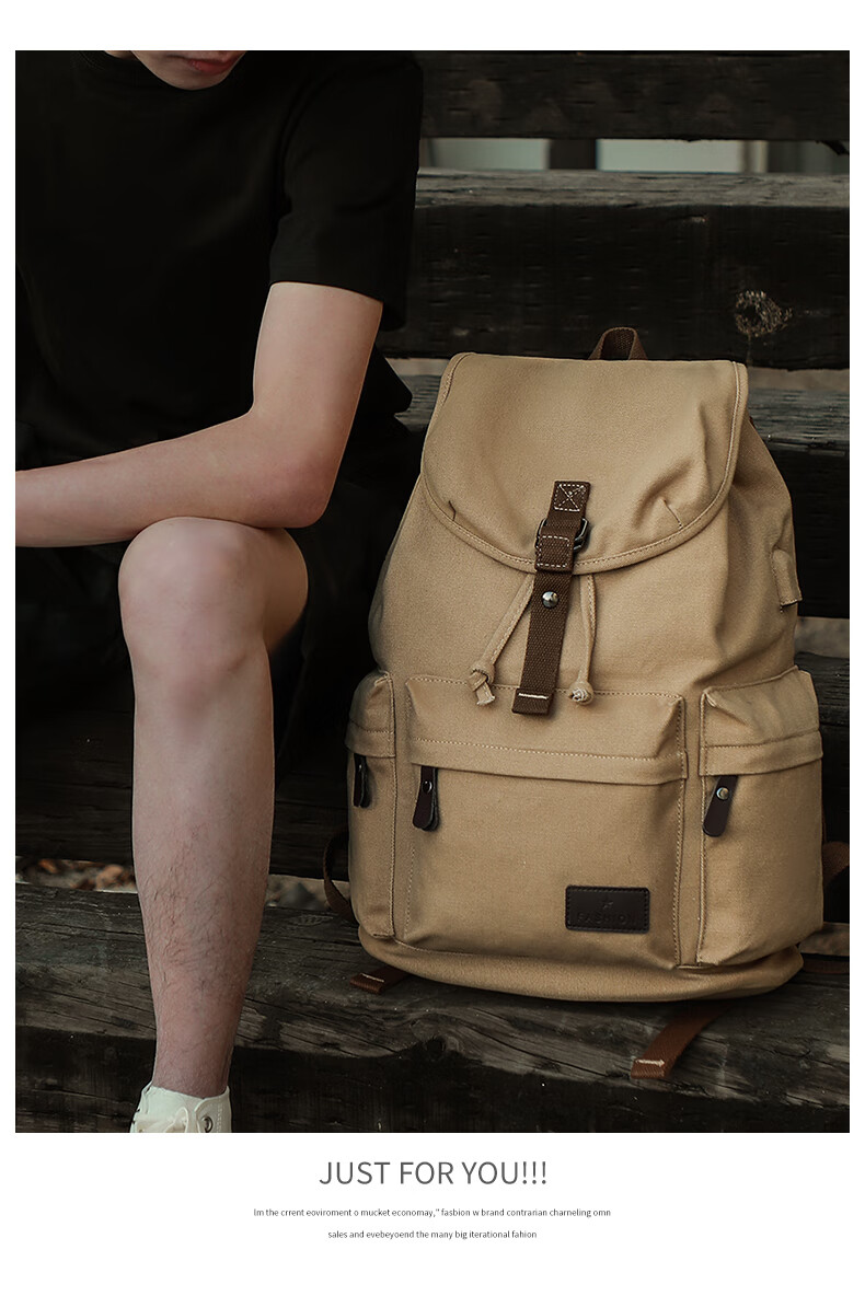 Viney Canvas Backpack for Men And Women, Travel Bag, School Bag, Large Capacity Laptop Bag for College Students, High School And Middle School Students, Hiking Bag, Luggage Bag, Fashionable Casual Business Trip Outdoor Travel Backpack 1