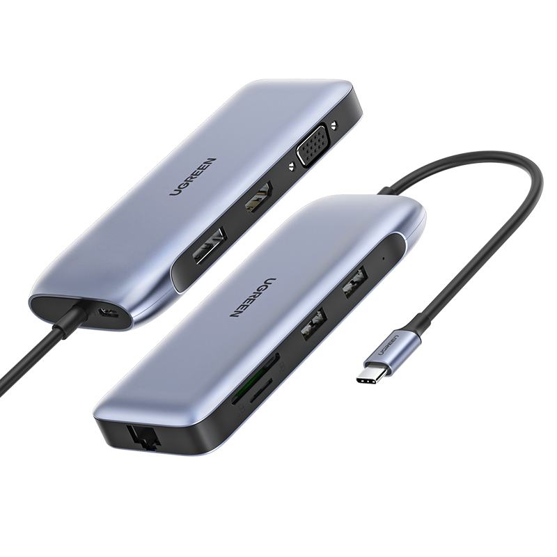 UGREEN Type-C Triple-Screen Display Dock USB-C to DP/HDMI Multi-Screen Adapter Thunderbolt 4 Expansion Dock 4K 60Hz Screen Mirroring Ethernet Port Charging for Huawei Laptops Honor Computers