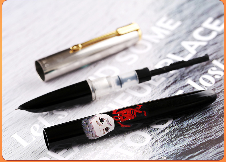 HERO Fountain Pen, Upgraded Version for Students, Black, Iridium Nib Ink Pen for Daily Writing And Calligraphy Practice, EF Tip, Transparent Packaging Box 16
