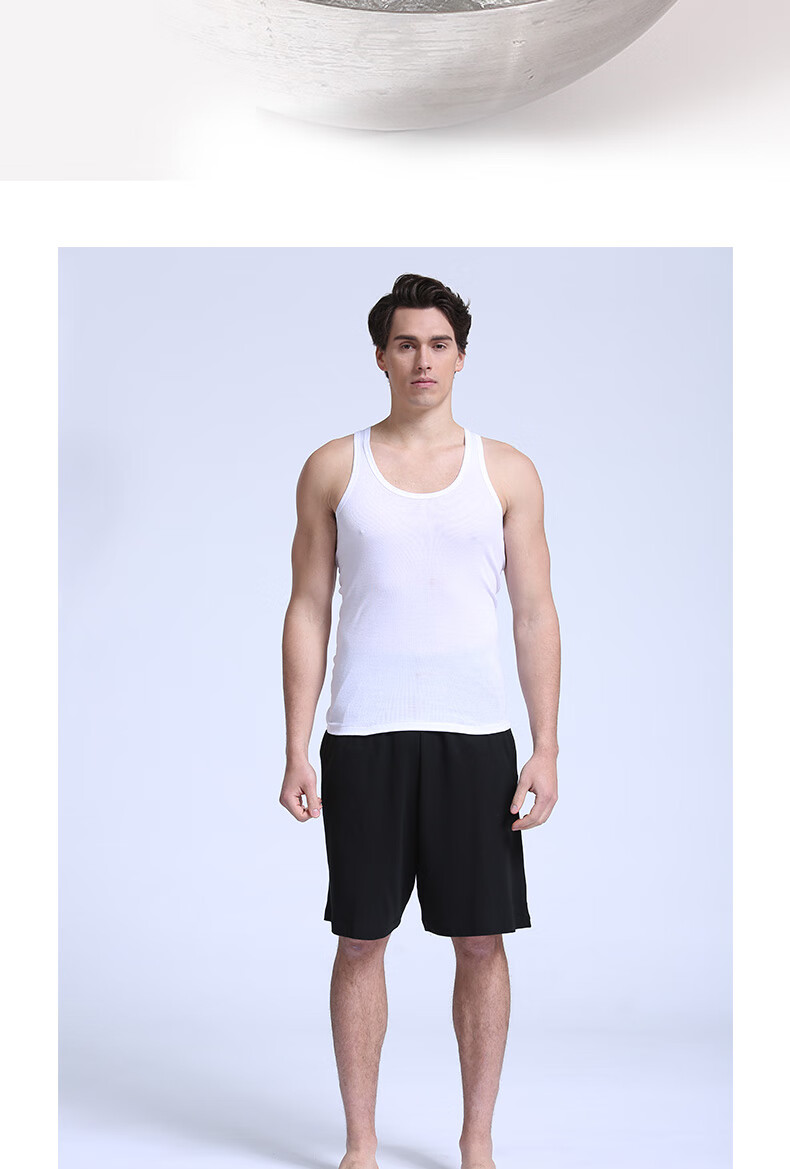 CHERISH LIFE Men's Cotton Tank Top, Breathable And Sweat-Absorbing, Versatile Undershirt for Fathers, All-Cotton Undershirt JMB007 8