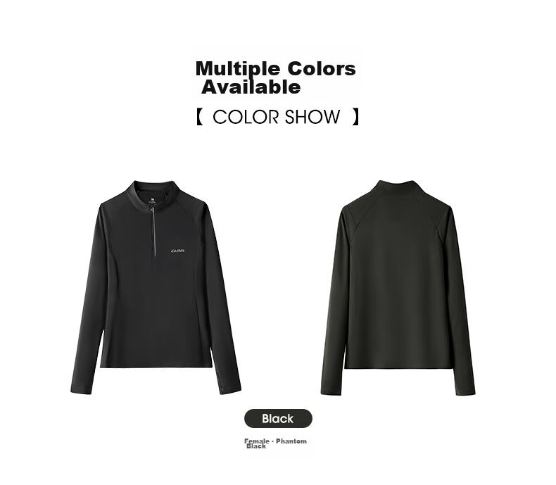 CAMEL Thin Fleece Sports Top for Women, Stand-Up Collar Long Sleeve Running Fitness T-Shirt C1W14L0623 Peach Pink S 6