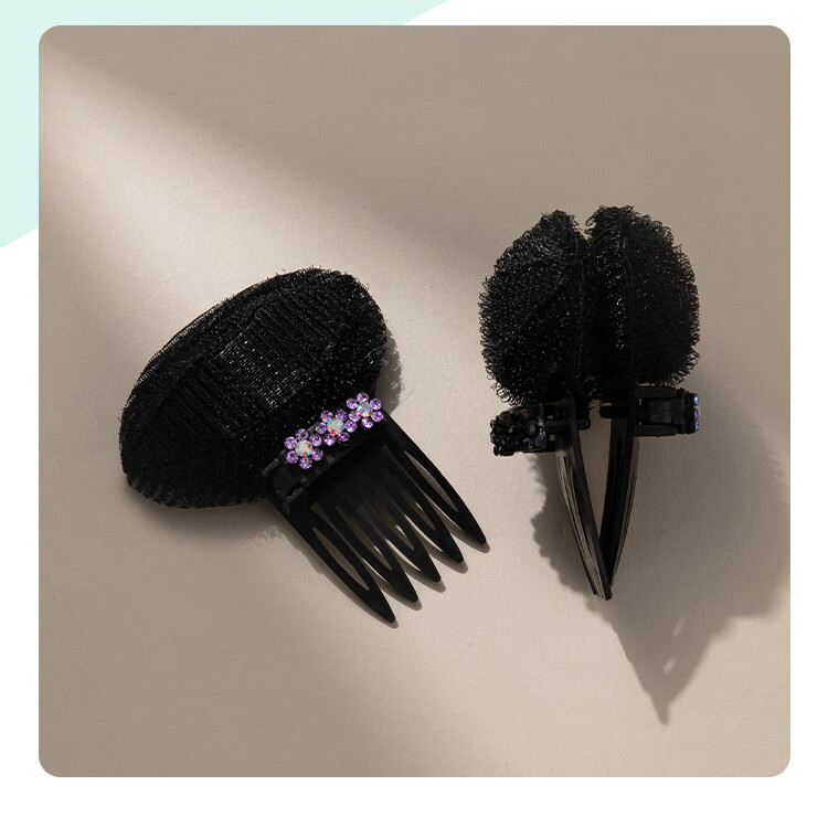 CHIMERA 4-Piece High Crown Volumizing Hair Padding Set for Top and Back Head Flat Head Clip Hairpin for Women 7