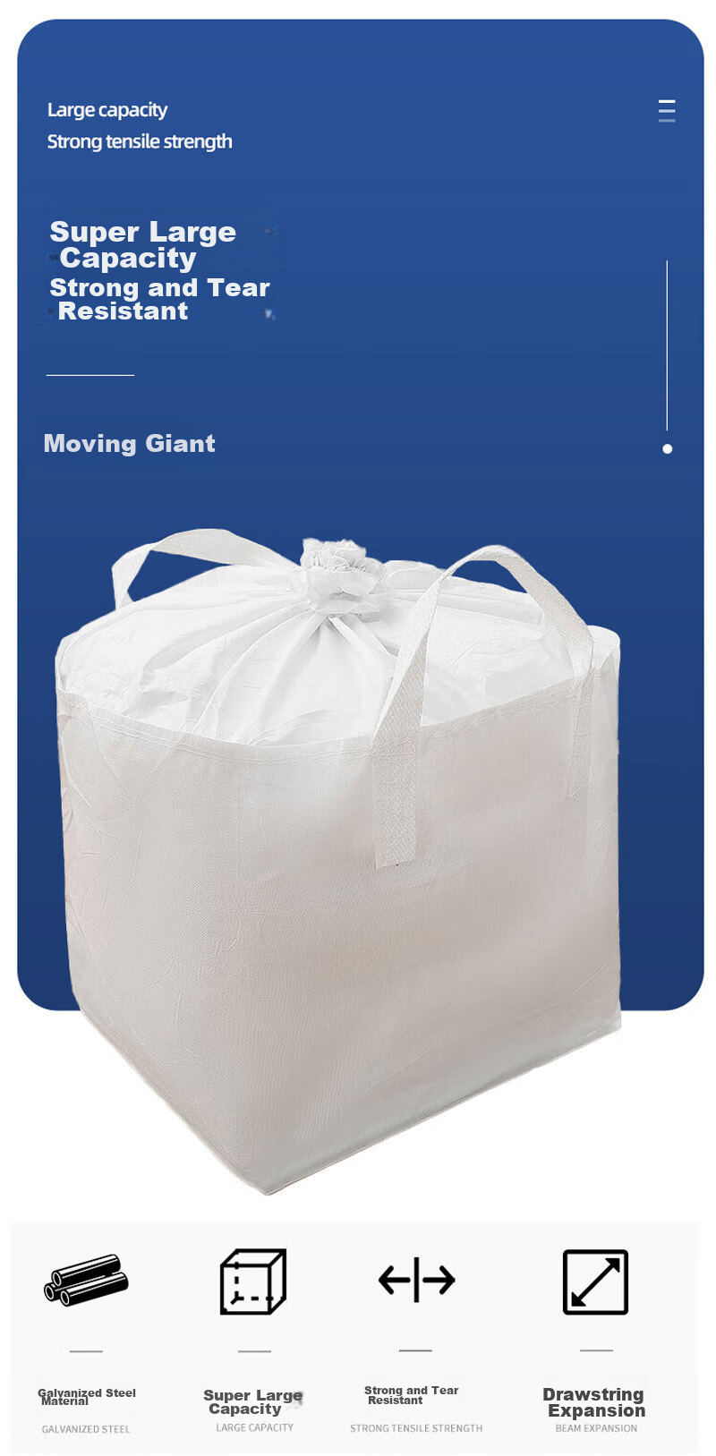 QDZX Moving Bags, Cardboard Boxes for Storage, Packing Bags for Quilts And Clothes, Luggage Moisture-Proof Bags, Dustproof Storage Bags, Medium Size, 1 Piece 2