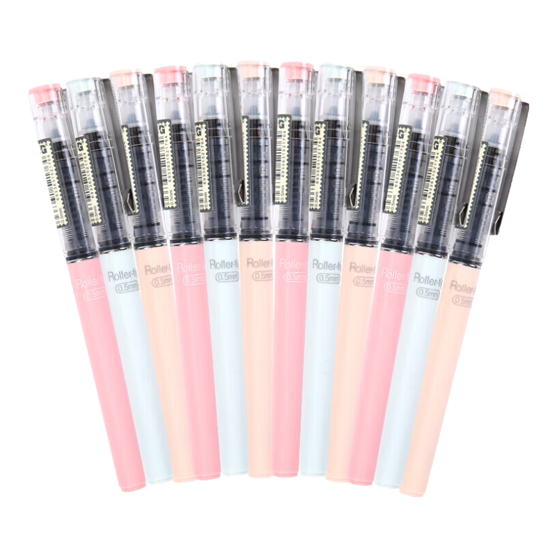 M&G 0.5mm Black Gel Pen, Needle Tip, Naked Color Control Series, Capless ARP41802A, 12pcs/Box