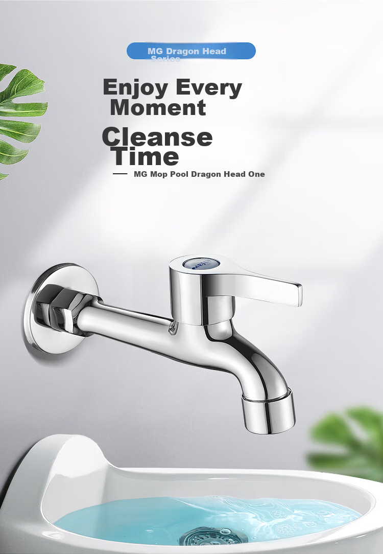 MEJUE Extended Mop Sink Faucet, Copper, Mop Sink Tap, Ceramic Valve Core Quick-Open Extended, Faucet Z-016441 1