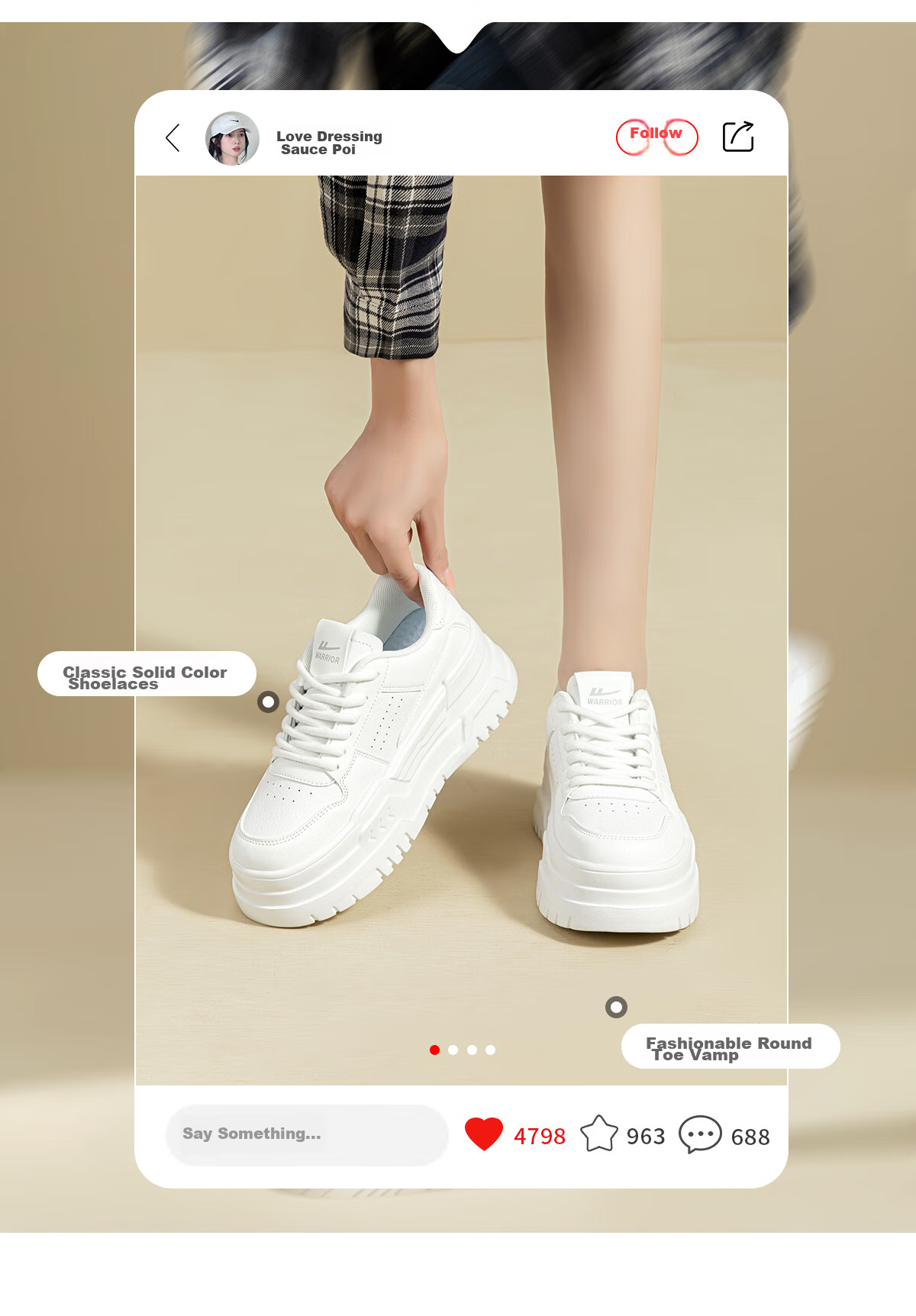 Huili White Sneakers for Women, Fashionable Versatile Canvas Shoes, Student Platform Heightening Lightweight Casual Soft-Soled Shoes for Women, Silver White, Size 40 3