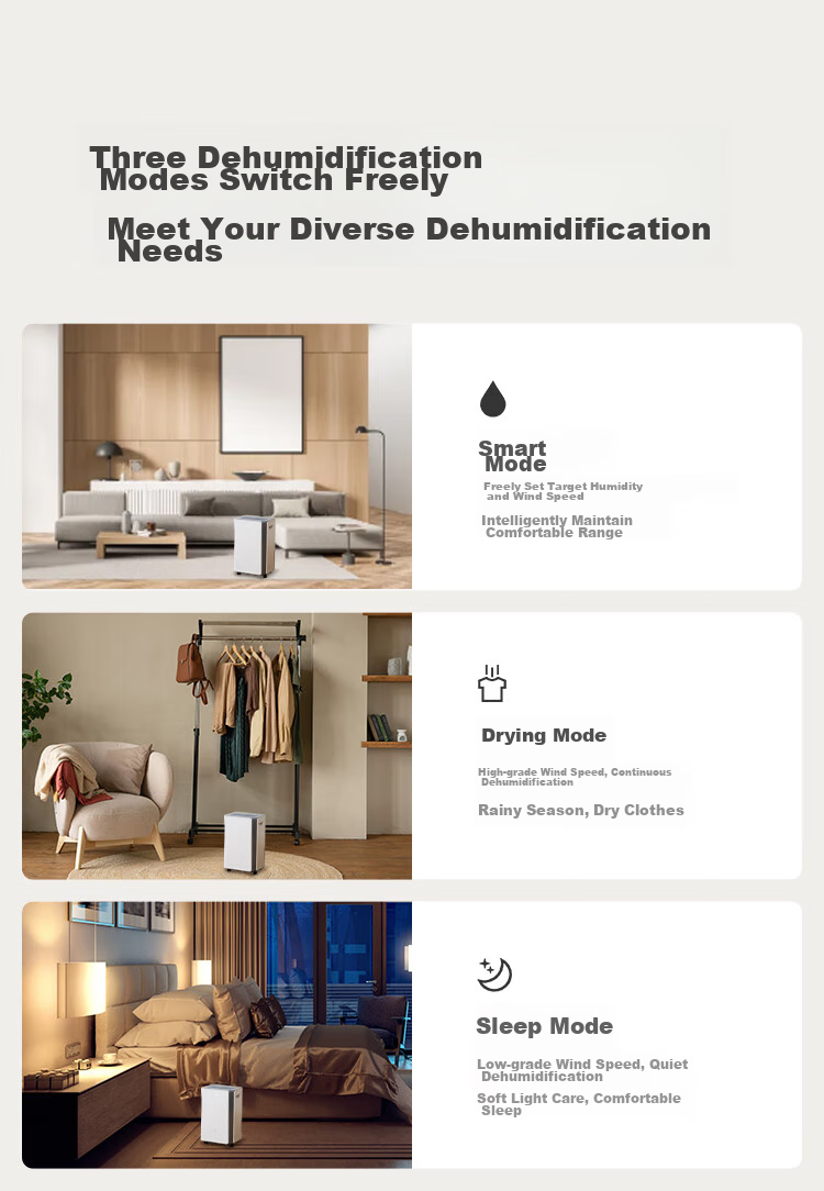 JD Original Dehumidifier for Home Use, 40L/day Dehumidification Capacity, for Basement, Bedroom, Duplex Villa, Commercial And Industrial Use, Moisture Removal, Mold Prevention, Quiet Clothes Dryer 16