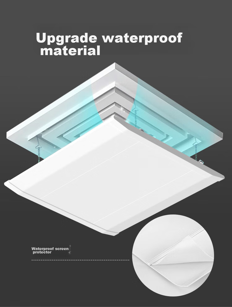 Yeebarle Central Air Conditioning Wind Deflector, Anti-Direct Blowing Full Coverage Ceiling-Mounted Office 45cm Universal Duct 5798X 7