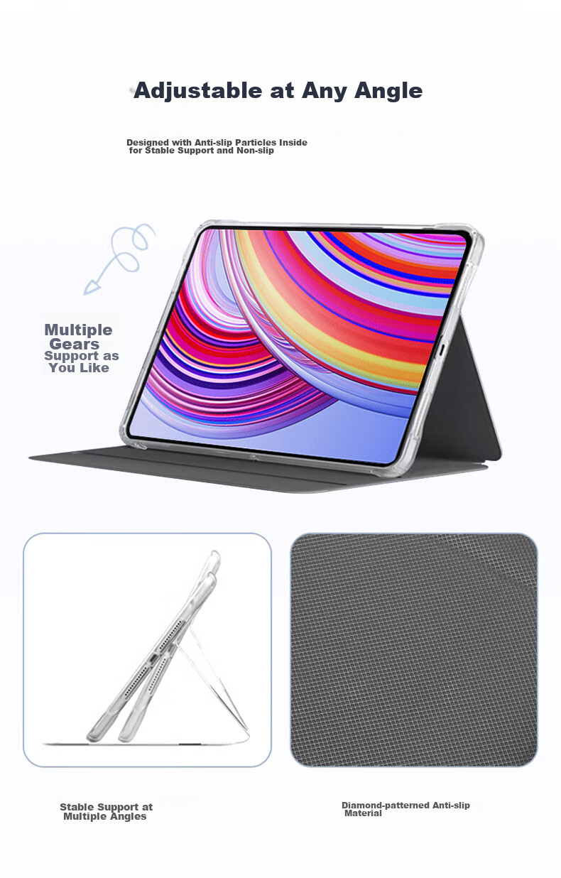 Asiwa Protective Case for Xiaomi Redmi Pad Pro 2024 Model, 12.1-Inch Xiaomi Tablet Cover, Cartoon Cute Full Protection Silicone Shockproof Smart Sleep/Wake Functio 6